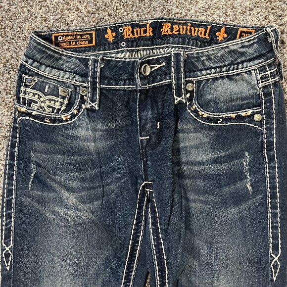 Rock Revival Women's Denim Jeans, Women's size 26, Angie Straight - Picture 2 of 16